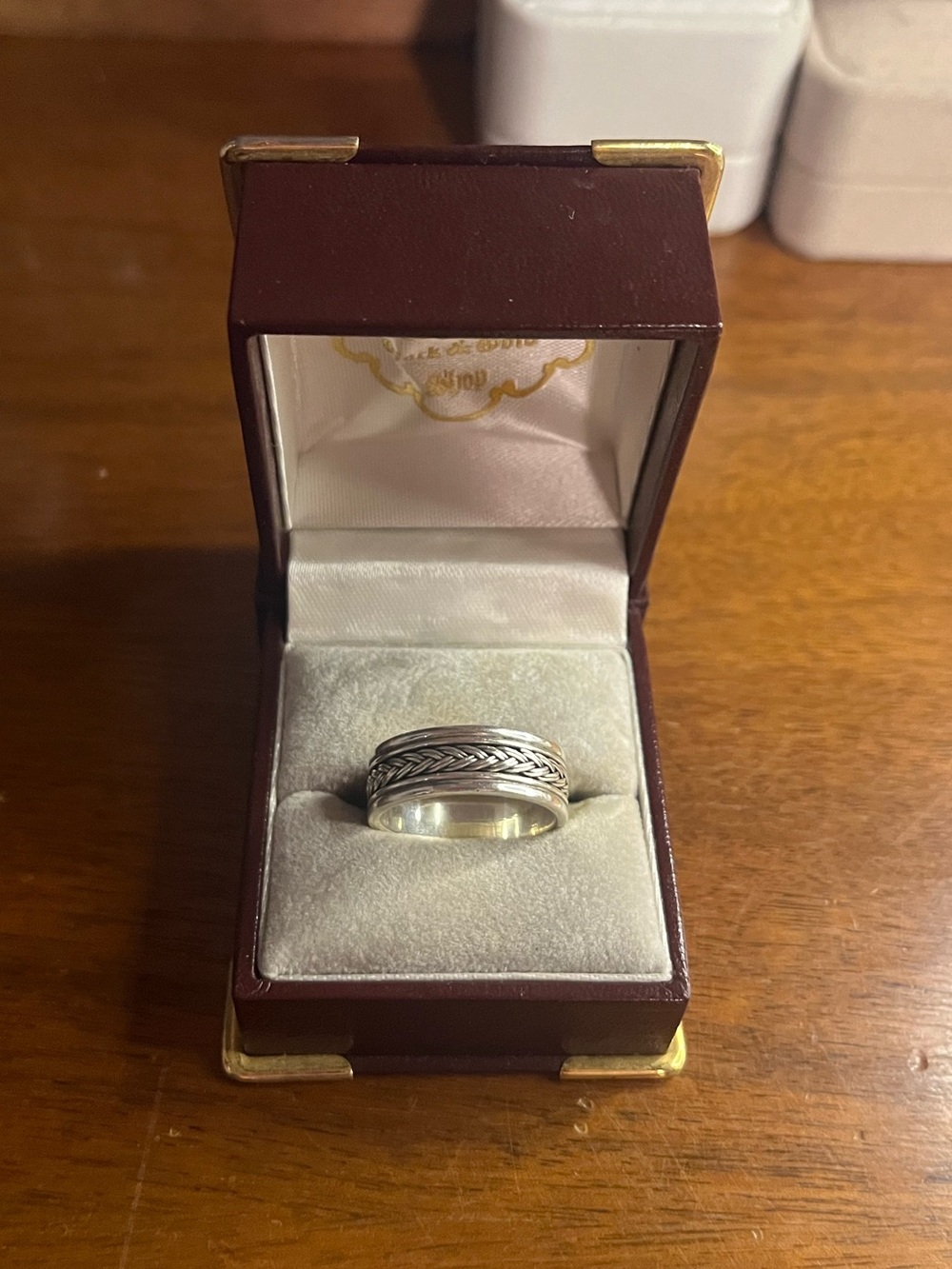 925 Sterling Silver Braided Band Ring Size 8 | Classic Stackable Ring